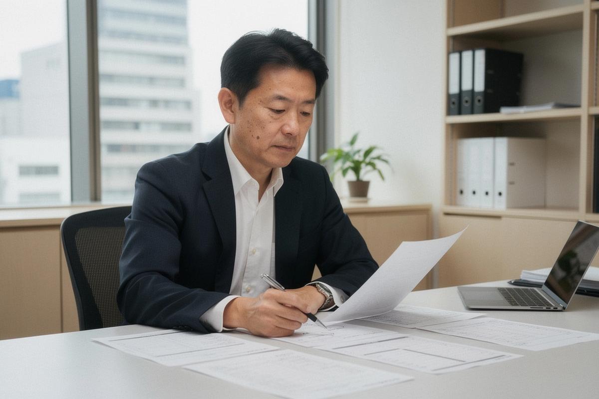 Mid-career professional planning personal financial goals at a calm desk